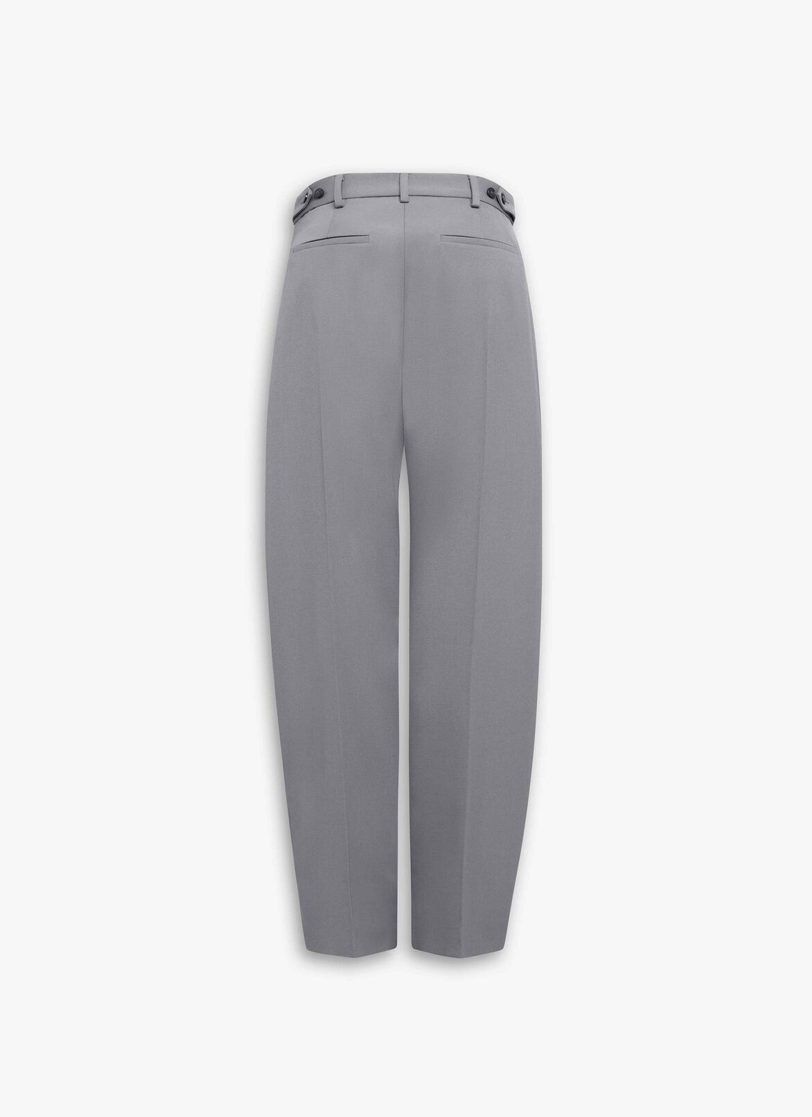 WOOL GABARDINE TROUSERS ALAÏA GRAY WOOL GABARDINE TROUSERS
